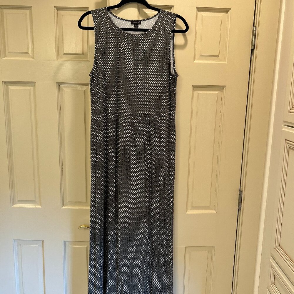 JJill Maxi Dress--Black/ White Design, Size M Tall
